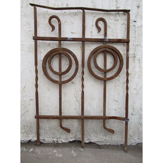 Metal Antique Victorian Iron Gate Window Garden Fence Architectural Salvage Door #089 For Sale - Image 7 of 7