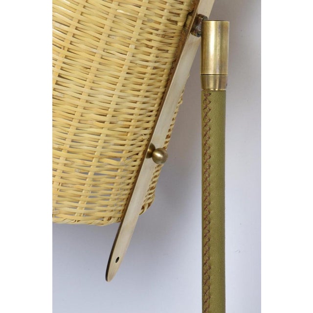 Jonathan Amar Studio Ancora-W2 Contemporary Polished Brass Wicker Wall Light Sconce Jonathan Amar For Sale - Image 4 of 13