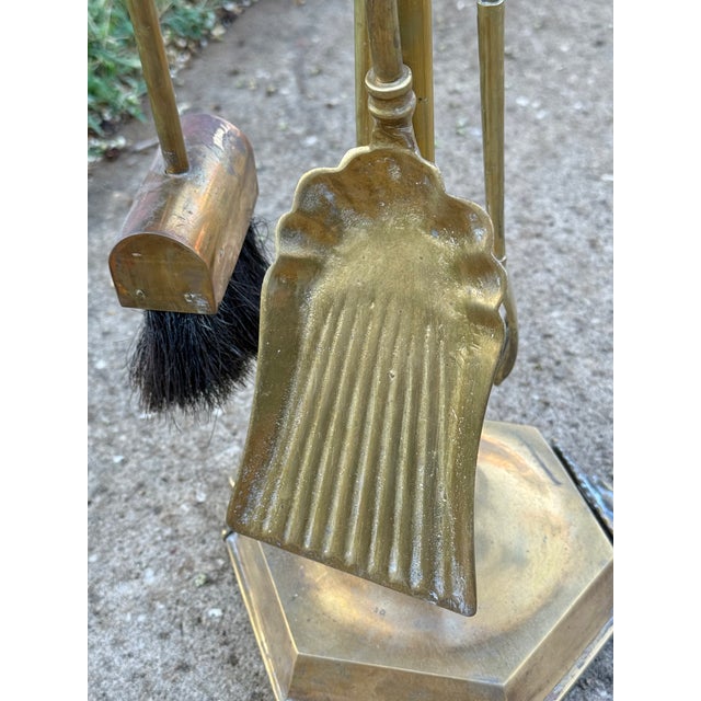 Gothic Victorian 19th Century Fireplace Tools, Complete Set of 5 For Sale - Image 6 of 13