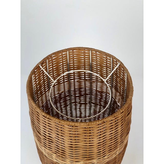 Mid-Century Austrian Wicker Renee Floor Lamp attributed to J.T. Kalmar, 1960s For Sale - Image 9 of 18