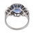 1920s French Art Deco Gia 4.50 Carat Ceylon No Heat Sapphire Diamond Platinum Ring, Size 6.25 For Sale In Los Angeles - Image 6 of 6