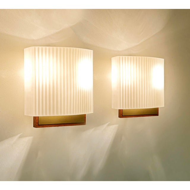 1960s Vintage Danish Glass Sconces, 1960s, Set of 2 For Sale - Image 5 of 18