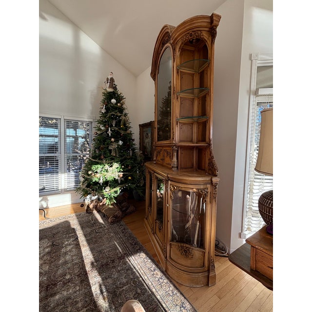 Late 19th Century Massive Rococo Louis Vx Style Display Hutch Cabinet For Sale - Image 9 of 12
