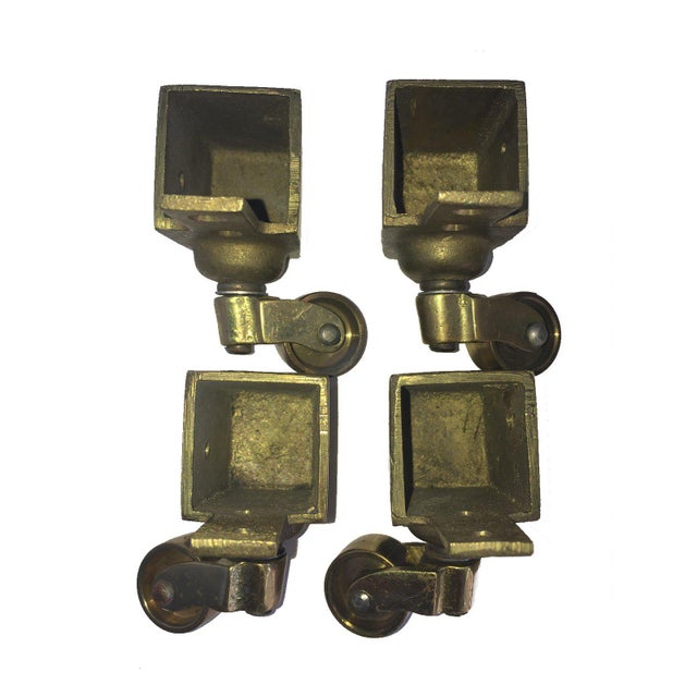 This is listing of for a set of 4 cast brass furniture casters, but there is a big quantity available upon request. Old...