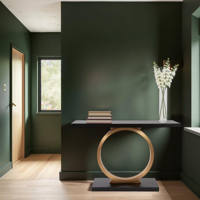 Black Annular Console Table For Sale - Image 8 of 9