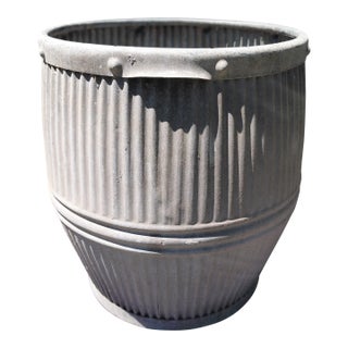 Vintage English Bowling Galvanized Dolly Tub For Sale