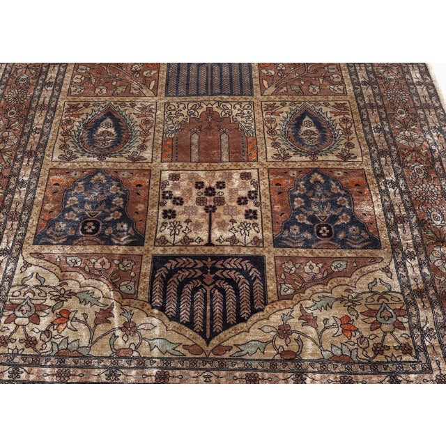 Vintage Egyptian Silk Rug For Sale - Image 9 of 9