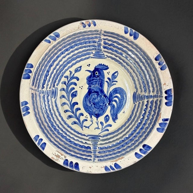 Large Spanish Fajalauza Ceramic Bowl from Lebrillo For Sale - Image 10 of 10
