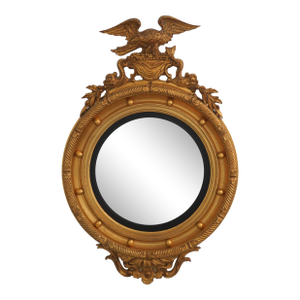 Carvers Guild Gold Federal Style Bulls Eye Mirror