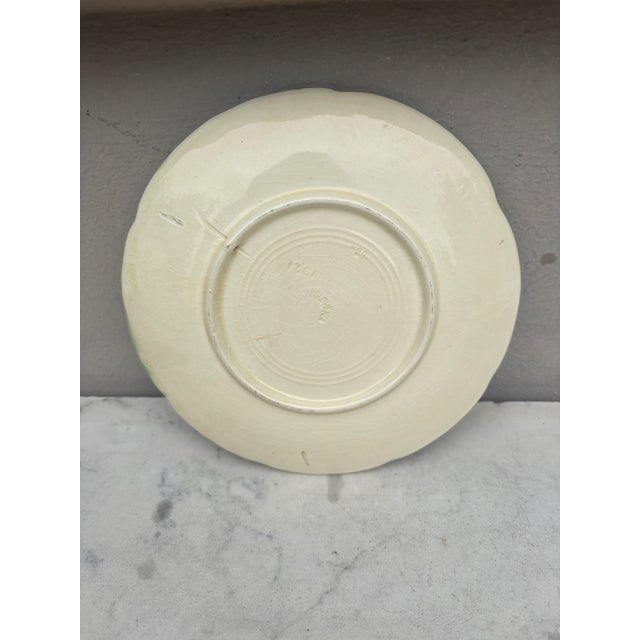 Small German Majolica Apples Plate Circa 1900 For Sale - Image 4 of 4