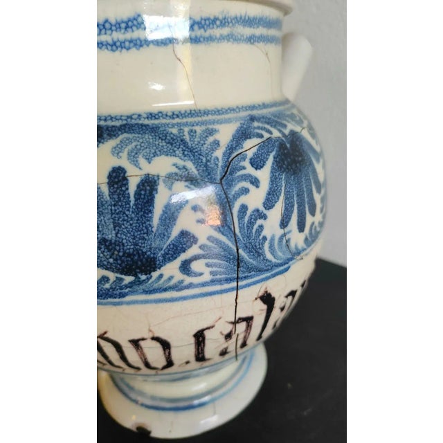 Majolica Apothecary Jar or Jug by Bassano, 1900s For Sale - Image 7 of 8