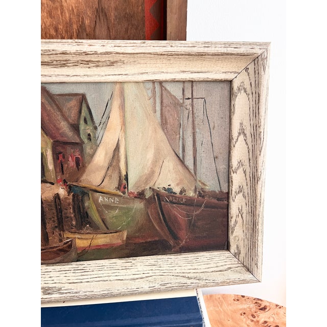 Coastal Oil Painting Signed 1959 For Sale - Image 10 of 16