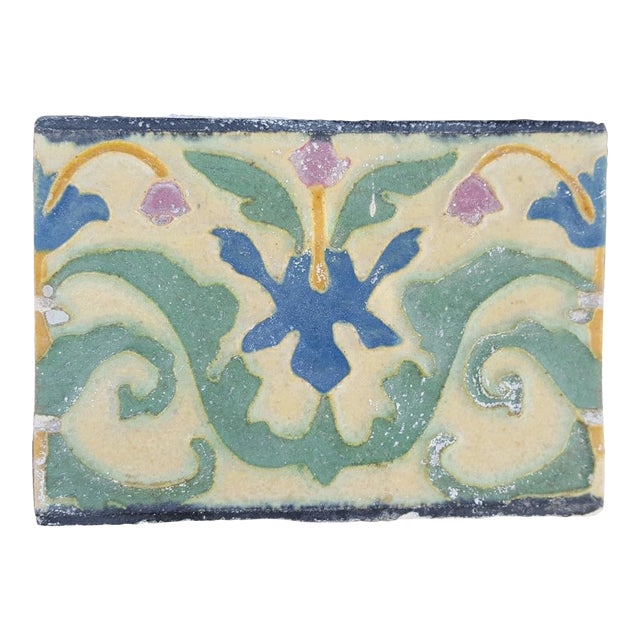 1920s Reclaimed Early California Decorative Tile Border For Sale