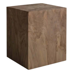 Teak Block Side Stool
