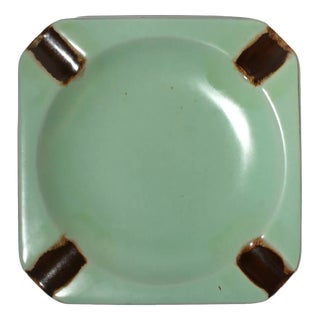 Art Deco Mint-Green Ceramic Ashtray by Harald Östergren for Upsala-Ekeby, 1930s For Sale