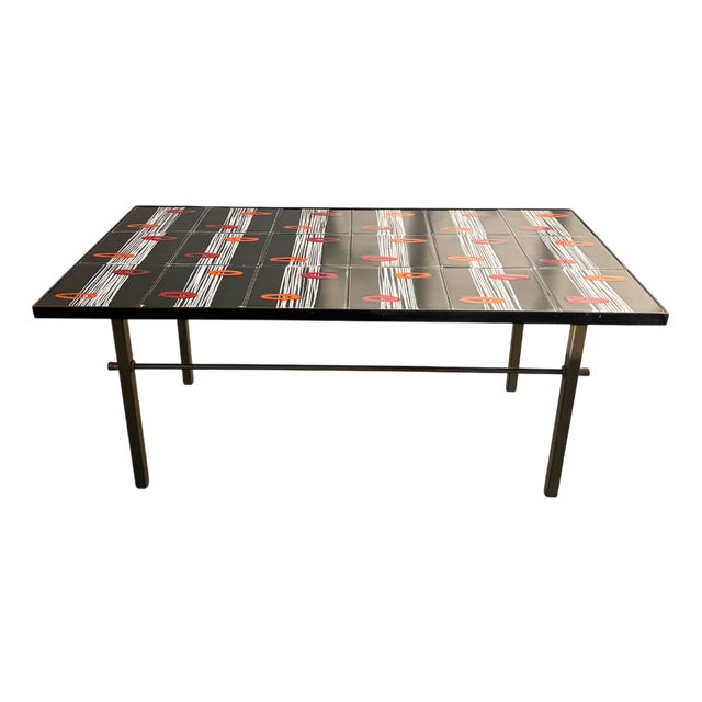 Glazed Ceramic Coffee Table by Robert & Jean Cloutier ZG2, 1970s For Sale