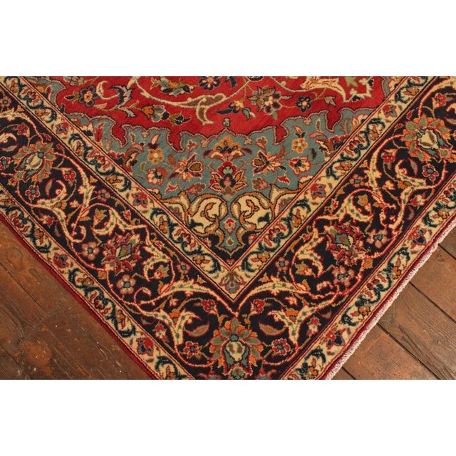 Hand-Knotted Middle Eastern Wool Rug For Sale - Image 9 of 11
