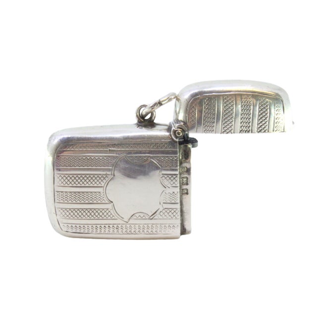 Silver Guilloche Silver Matchbox with Bands For Sale - Image 8 of 8