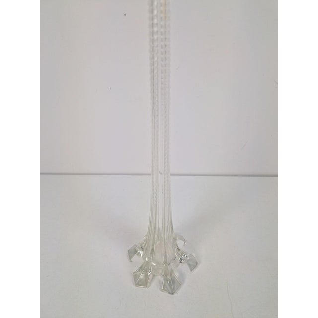 Art Nouveau French Gladioli Fluted Glass Vase, 1920s For Sale - Image 12 of 15