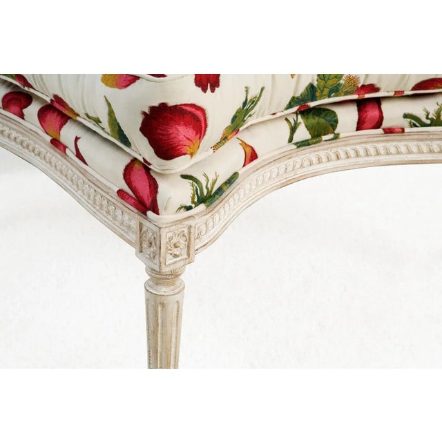 The Rothschild Collection Amore White & Red Flower Petals Fabric - by the Yard For Sale - Image 4 of 5