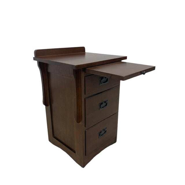Crofter Style 3 Drawer End Table With Writing Tray-Michael Cherry-Mc3 For Sale - Image 11 of 18