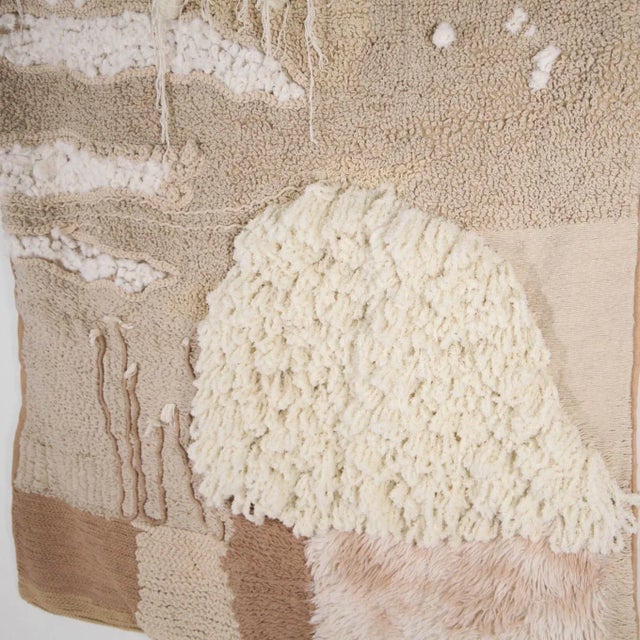 Mid-Century Modern Large Textile Tapestry in Wool For Sale - Image 3 of 12