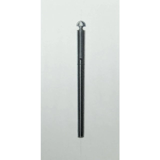 Two original design drawings for writing instruments by graphic designer, Jerome Gould, perhaps best known for creating...