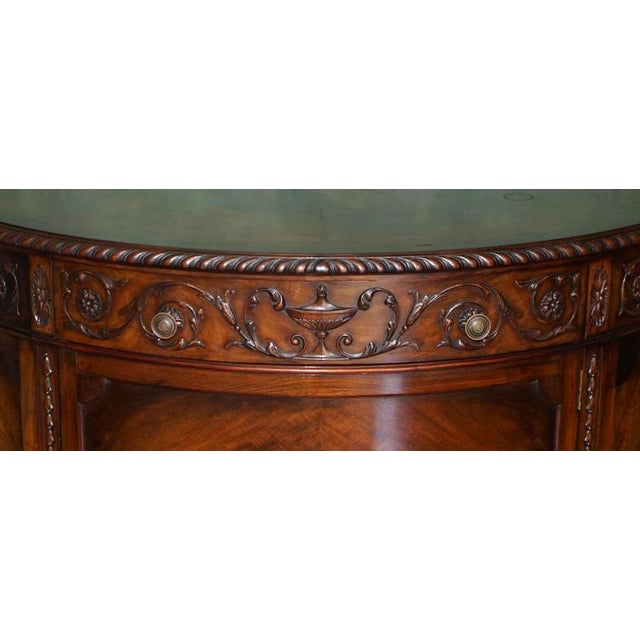 Antique Victorian Flamed Hardwood Demi Lune Sideboard, 1880 For Sale - Image 4 of 18