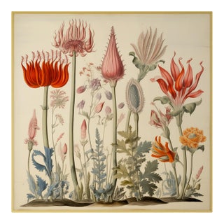 Framed Antique Botanical Garden Study - Natural History Fine Art Print For Sale