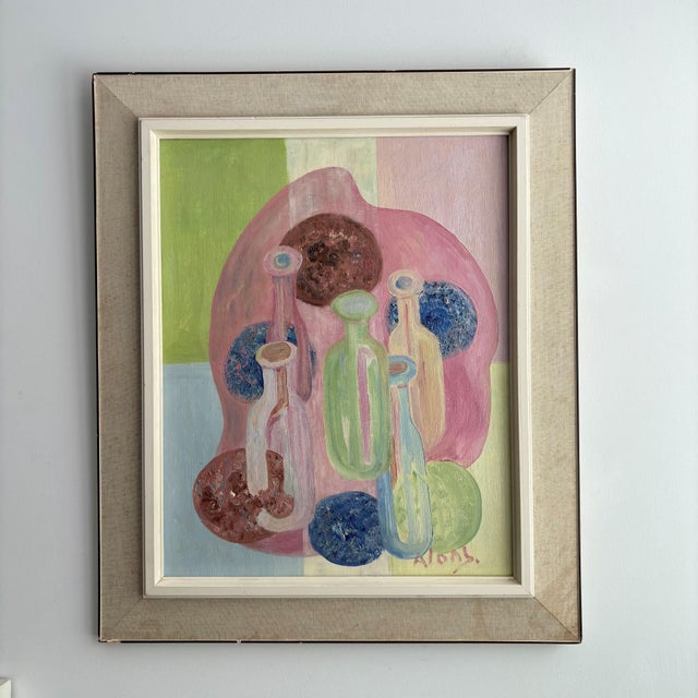 Cor (Cornelius Louis) Alons, Cubist Still Life, Oil Painting, 1940s, Framed For Sale - Image 10 of 10