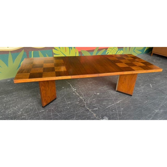 Brown Mid Century Lane Staccato Brutalist Dining Table For Sale - Image 8 of 12