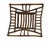 Vintage square bamboo tray or trivet for large platter or bowl. Would make a fabulous catch all for mail, etc. Measures...