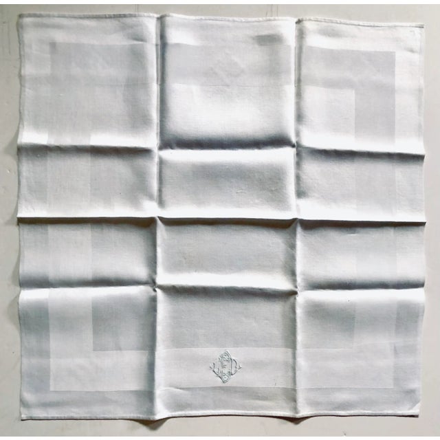 ‘E’ Monogrammed Napkins, Set of 6 For Sale - Image 4 of 5