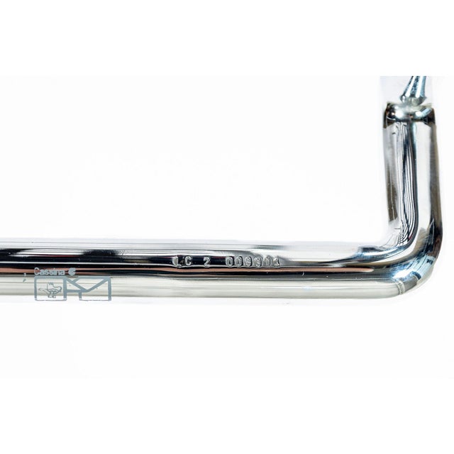 Authentic Cassina Lc2 Black Leather Petit Lounge Chair by Le Corbusier, 4x Avail For Sale - Image 13 of 14