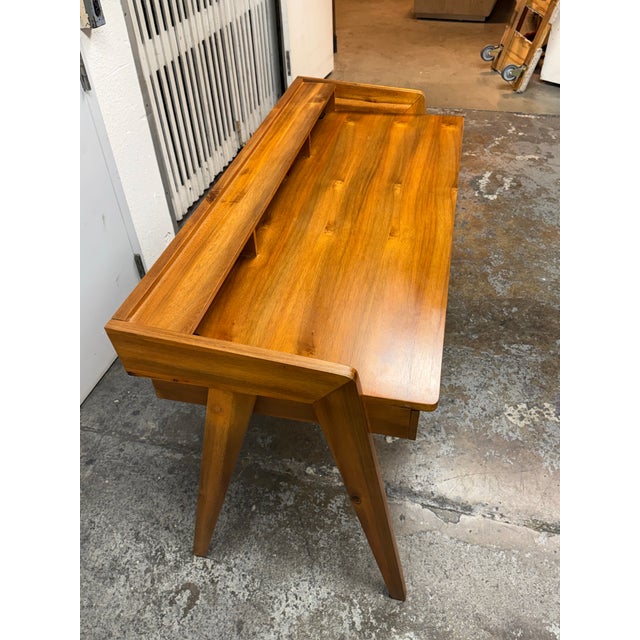 CB2 Cb2 Drommen Acacia Wood Desk For Sale - Image 4 of 12