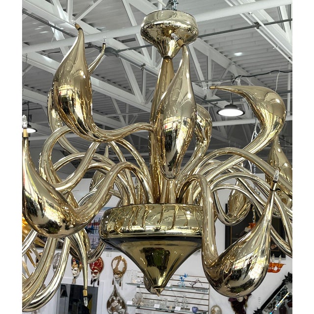 Lu Murano Glass Chandelier by Fornasier For Sale In Naples, FL - Image 6 of 9
