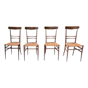 Italian Chairs Attributed to Gio Ponti Leggera Chairs for Casina - Set of 4