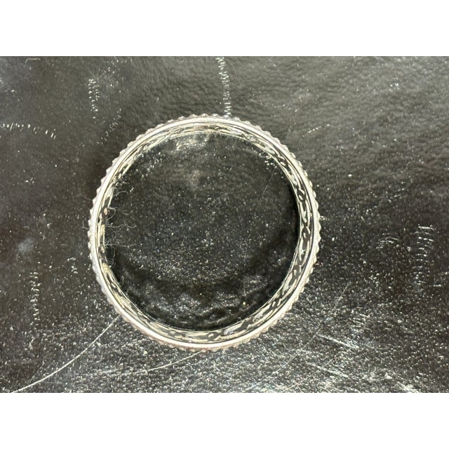 Traditional Early 1900s Pierced Sterling Silver Napkin Ring For Sale - Image 3 of 6