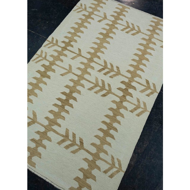 Turkish Turkish Kilim Oriental Handmade Flatweave 3' x 4'9" #18163 For Sale - Image 3 of 8