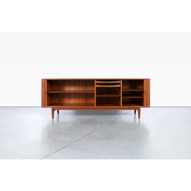 1950s Danish Modern Teak Tambour Door Credenza by Arne Vodder for Sibast Mobler For Sale - Image 10 of 12