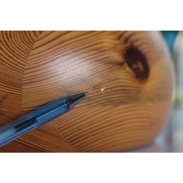 Large Swedish Bowl in Pine by Stig Johnsson, 1970s For Sale - Image 9 of 12