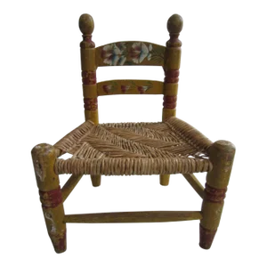 Vintage Mexican Folk Art Childs Chair