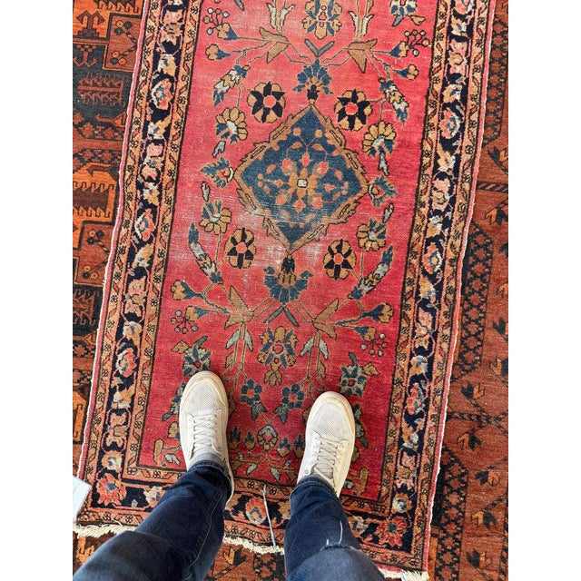 Name: SIMPLY BEAUTIFUL Fine Antique Lilihan Sarouk Runner | Open Artistic Design in Rare Narrow Size Size: ~ 2.8 x 9.7...