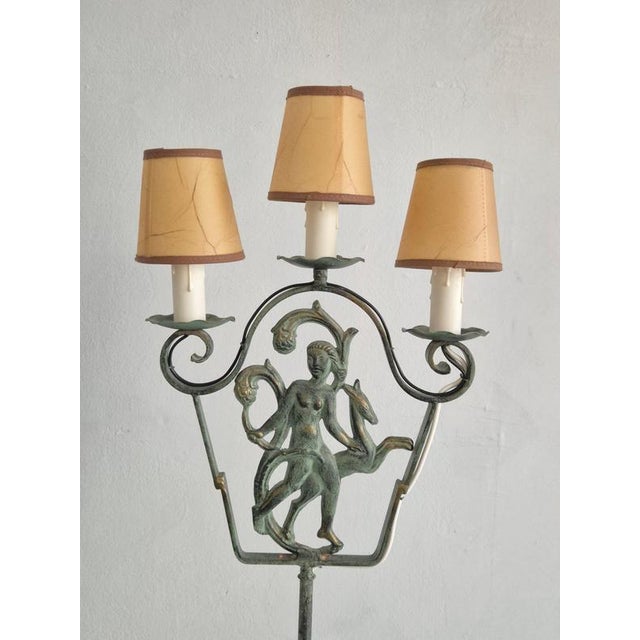 Metal Swedish Grace Floor Lamp by Bjerkås, 1930s For Sale - Image 7 of 18