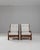 Brutalist 1970s French Brutalist Upholstered Armchairs with Carved Details - A Pair For Sale - Image 3 of 18