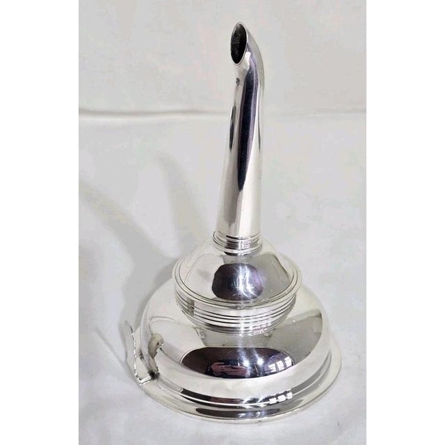 Sterling Silver Wine and Spirit Funnel from Hugh Crawshaw, Sheffield, 1992 For Sale - Image 4 of 18