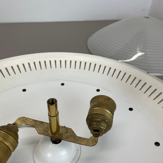 Modern Metal and Glass Flushmount Light in the style of Gio Ponti, Italy, 1950s For Sale - Image 18 of 18