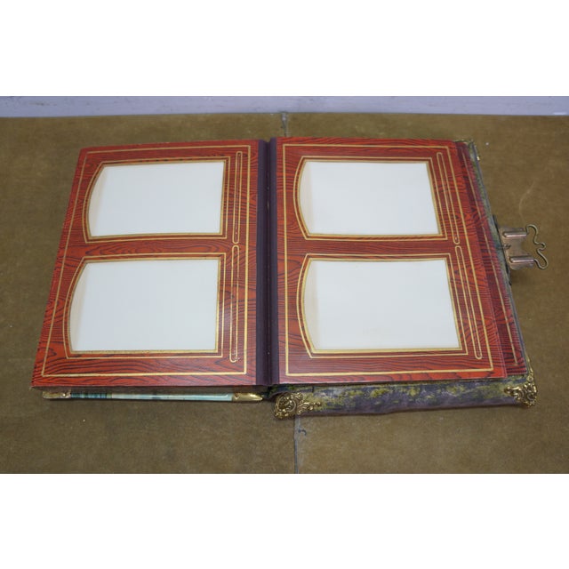 Antique Victorian Nautical Maritime Uss Maine Ship Photo Album Music Box 13" For Sale - Image 18 of 18
