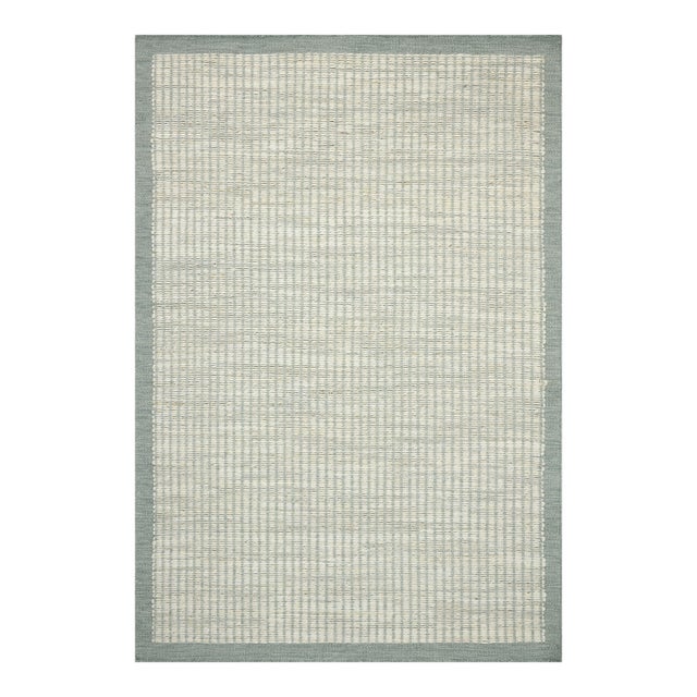 Amber Lewis x Loloi Lilah Ivory / Sky 7'-9" x 9'-9" Area Rug For Sale