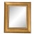 Circa 1990 Custom Traditional Gilt Wood and Linen Art Frame Repurposed Into Wall Mirror For Sale